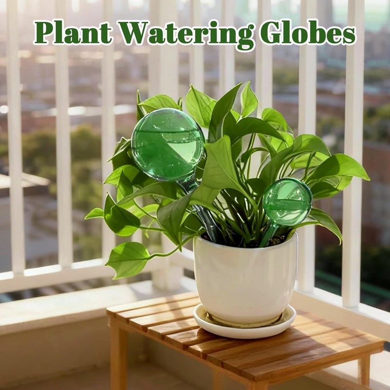 Pesilo 10 Pcs Self Watering Globes, Plant Watering Globes Automatic Watering Bulbs for Indoor Outdoor, Vacation Potted Plant Care Water Conservation Device (Green) - Image 5